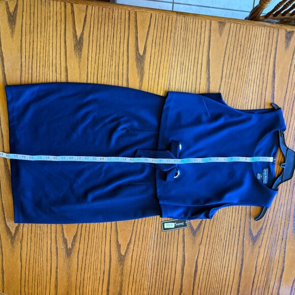 Jessica Howard Dress - Sleeveless Navy w/Gold grommets-Size 14P New with Tags - Picture 6 of 6